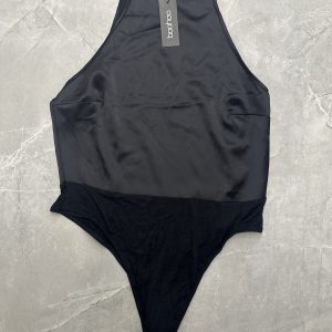 Satin High-Neck Bodysuit
