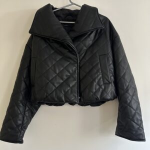 Quilted Faux Leather Jacket