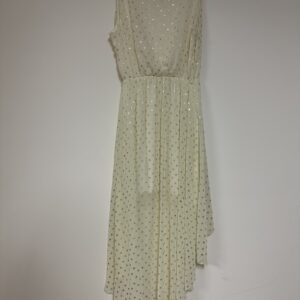 Sleeveless Metallic Print Dress