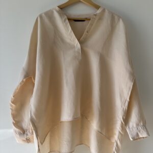 Zara Women's Tan and Cream Shirt
