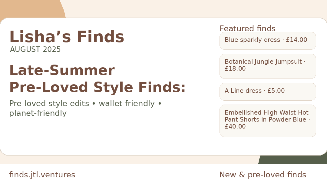 Late-Summer Pre-Loved Style Finds: Dresses, Jumpsuits & Easy Outfit Heroes