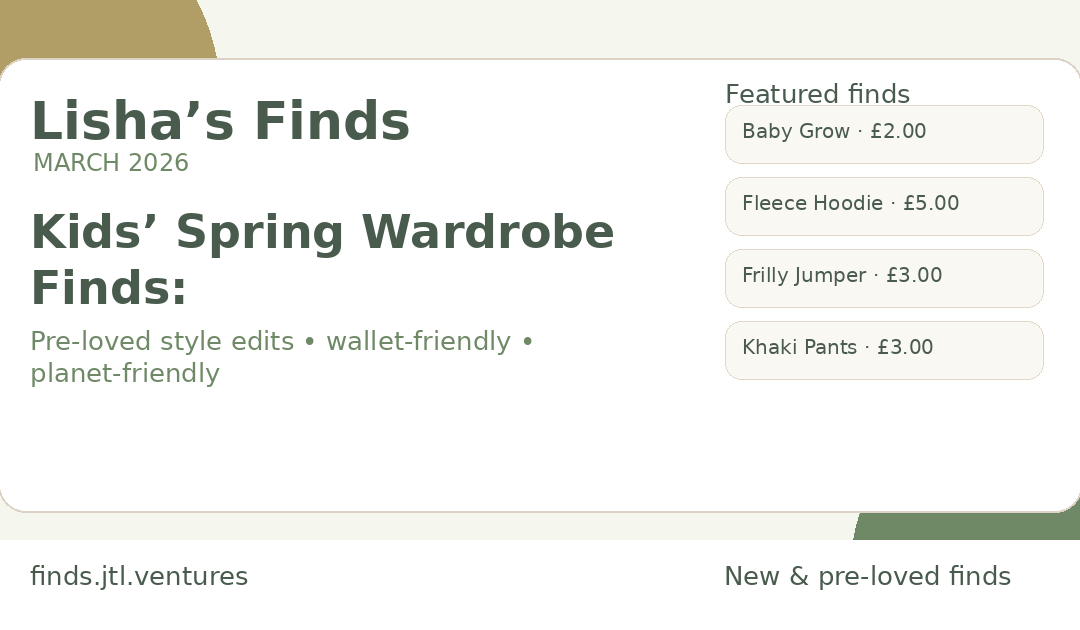 Kids’ Spring Wardrobe Finds: Affordable Pre-Loved Clothing for Growing Little Ones