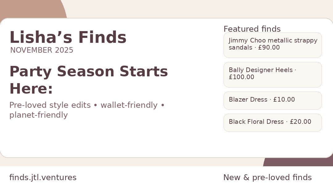 Party Season Starts Here: Designer Heels, Blazer Dresses & Pre-Loved Occasion Wear